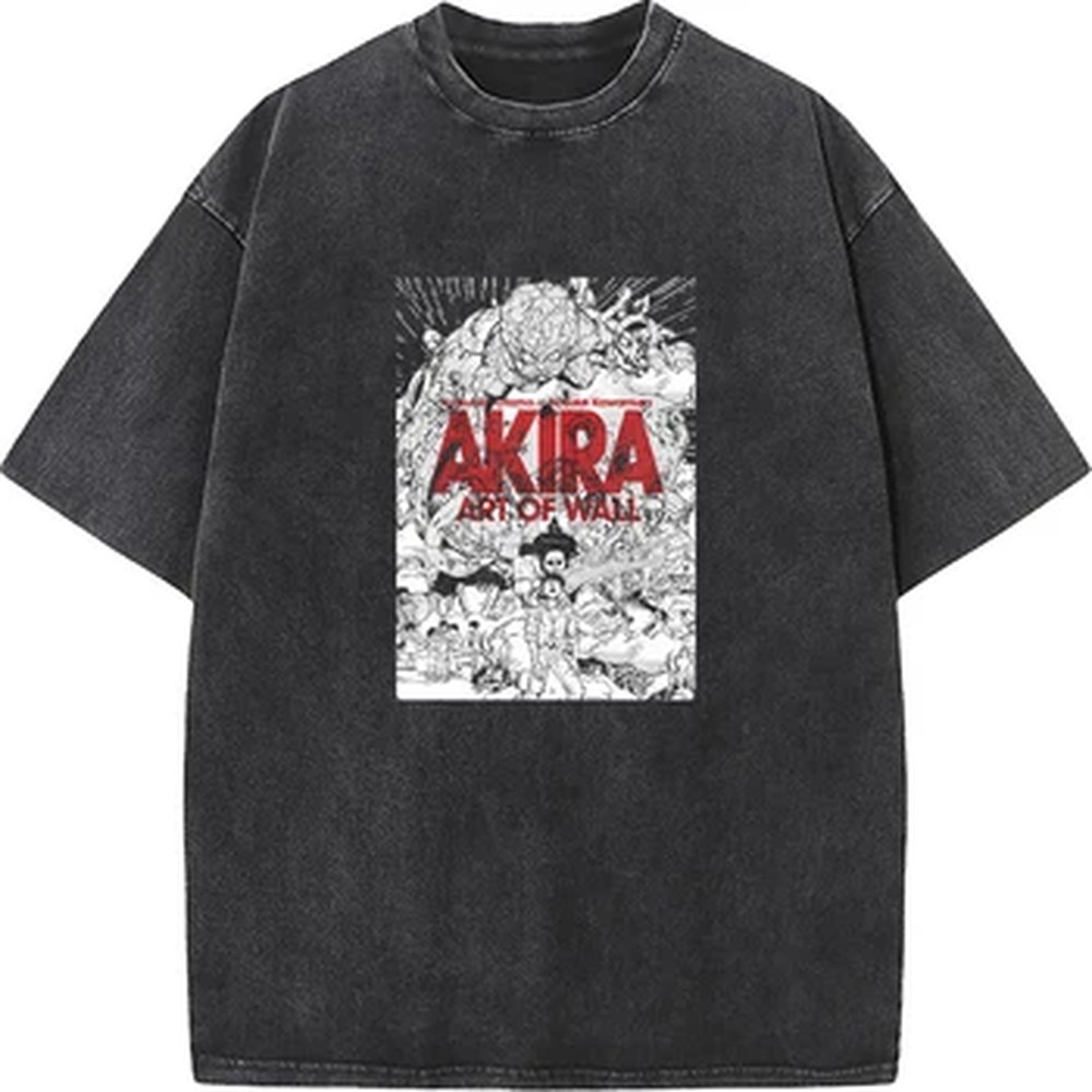 Graphic Tee Oversized - T-shirt à imprimé graphique Akira Manga,