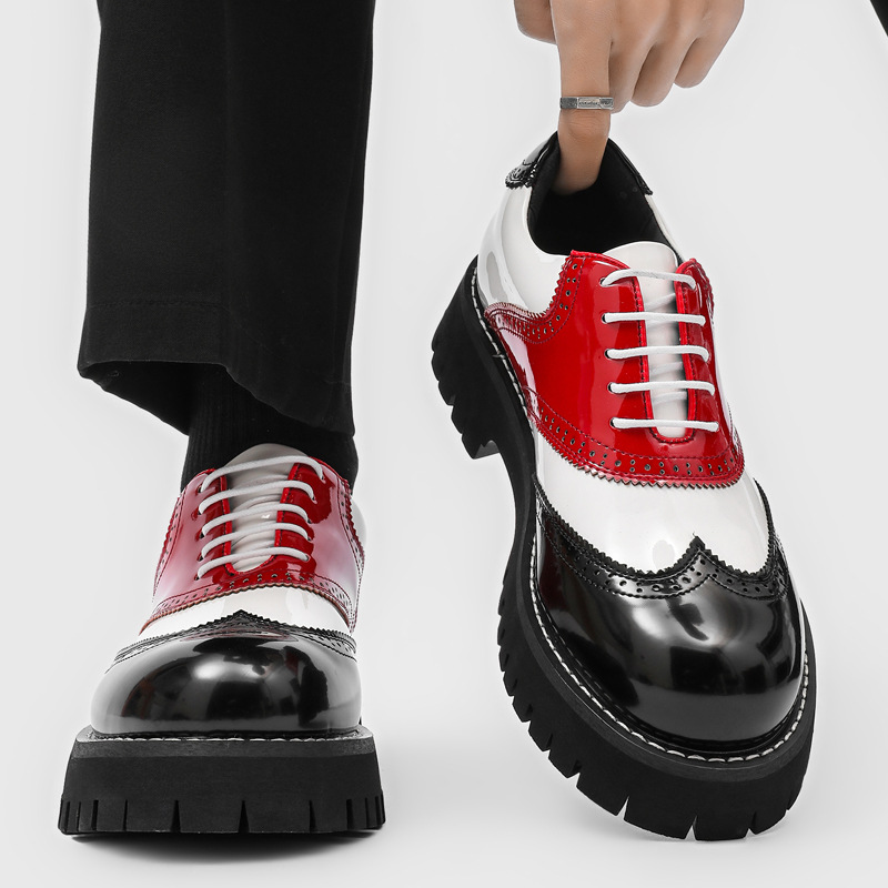 Oxford Shoes Brogue - Chaussures plateforme hip hop rock pour