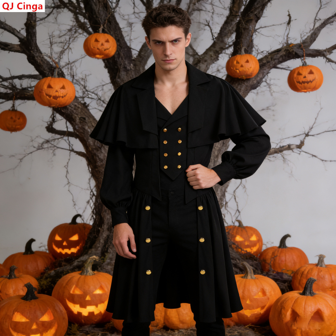 Trench Coat Men - Manteau trench noir pour homme de