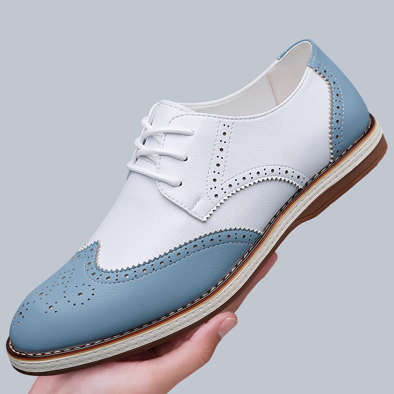 Oxford Shoes Brogue - Chaussures Oxford brogues bicolores blanches et