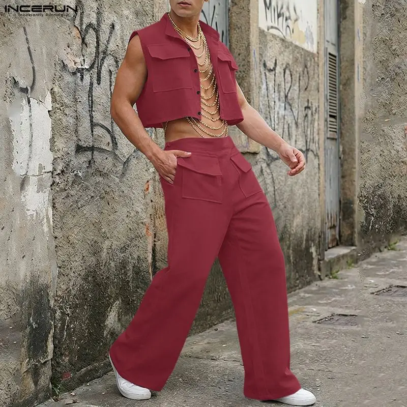 Quality Men'S Fashion - INCERUN Ensembles Homme – Haut Court