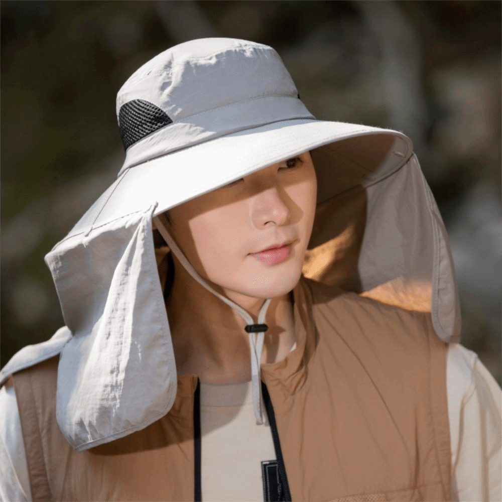 Men'S Fashion With Hat - Chapeau de soleil tendance en tissu