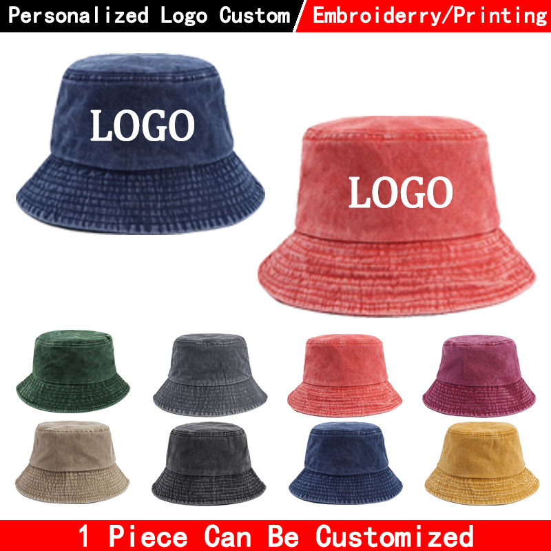 Mens Fashion Bucket Hat - Chapeau Bob en Jean Personnalisé avec