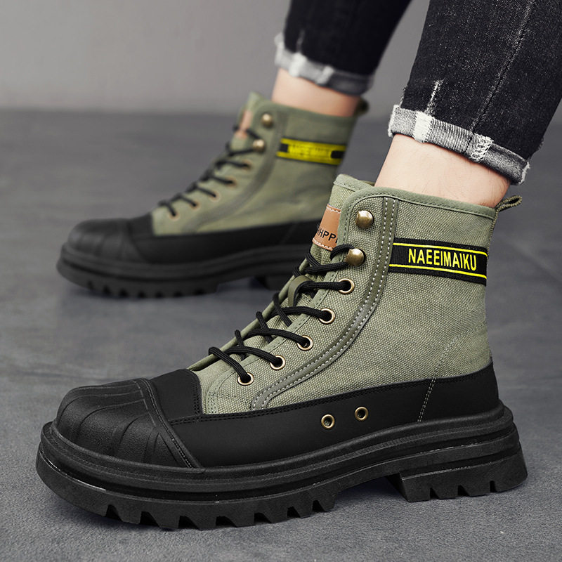 Men'S Fashion Footwear - Hommes toile bottes mode haut chaussures