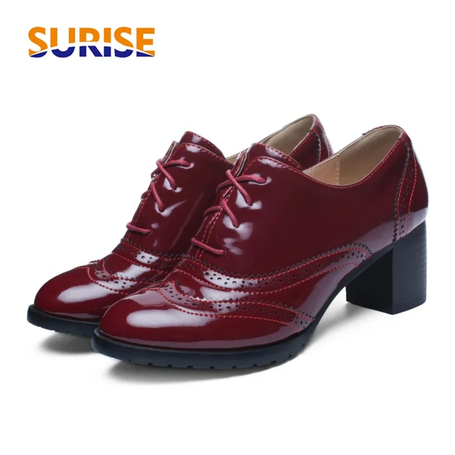 Oxford Shoes Brogue - Oxfords-Escarpins britanniques en cuir verni pour