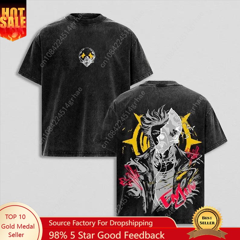 Graphic Tee Oversized - T-shirt vintage Gachiakuta Anime délavé, T-shirt