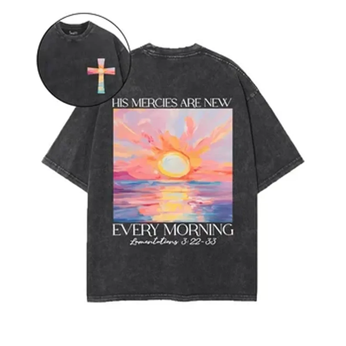 Graphic Tee Oversized - T-shirt esthétique imprimé graphique, été, manches