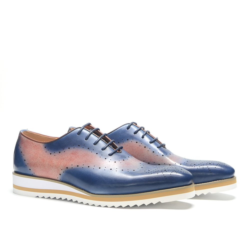 Oxford Shoes Brogue - Chaussures Oxford de luxe bicolores à