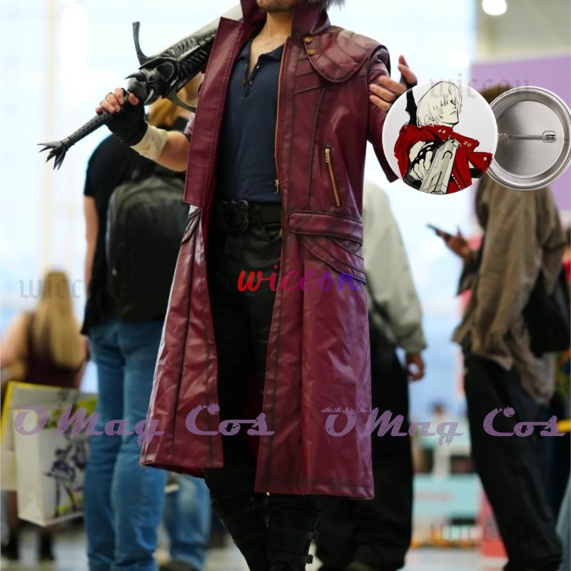 Costume complet Dante Cosplay, - Trench Coat Men avis et prix