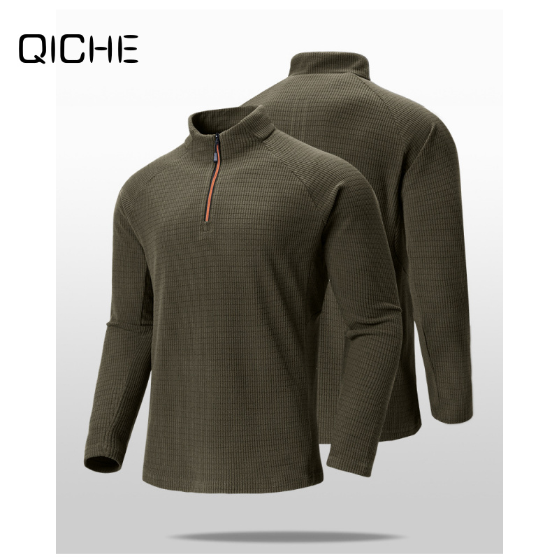 QICHE T-shirt à manches longue - Mens Fashion Quarter Zip avis et prix