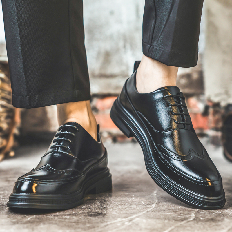 Chaussures en cuir rehaussante - Oxford Shoes Brogue avis et prix