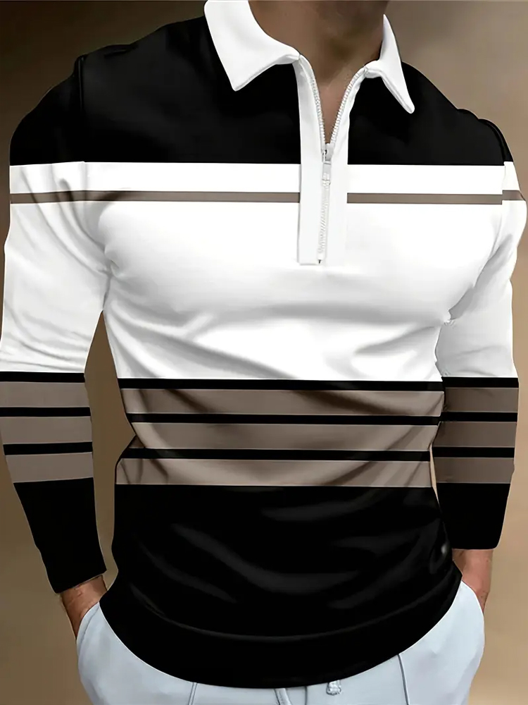 Hommes Polo Zip Polo extérieur - Mens Fashion Quarter Zip avis et prix