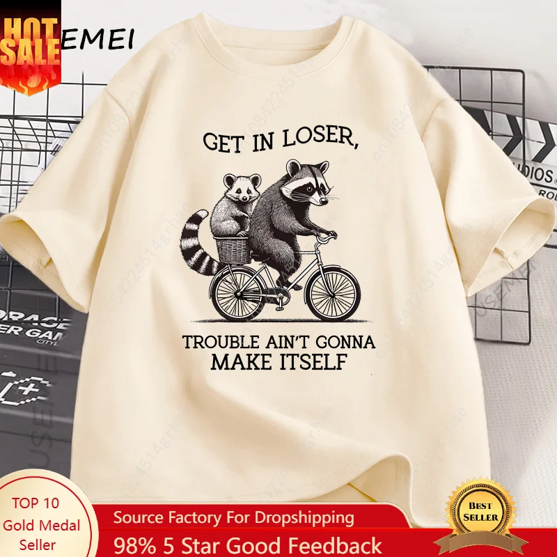 T-shirt « Get in Loser » avec  - Graphic Tee Oversized avis et prix
