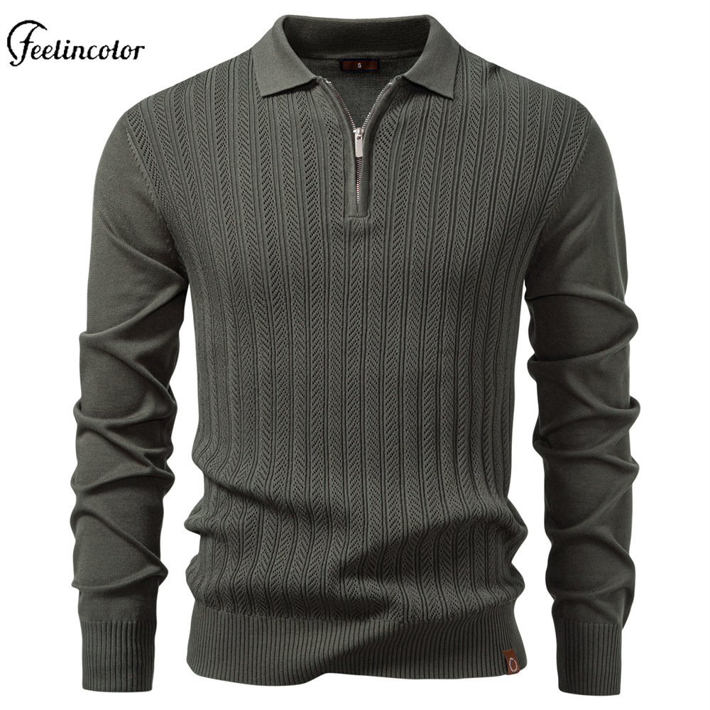Polo vert Olive pour hommes, f - Mens Fashion Quarter Zip avis et prix