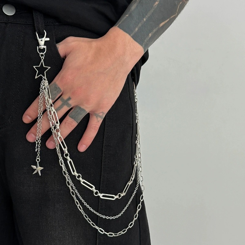 Chaîne de taille double couche - Jeans Pants Fashion Men avis et prix