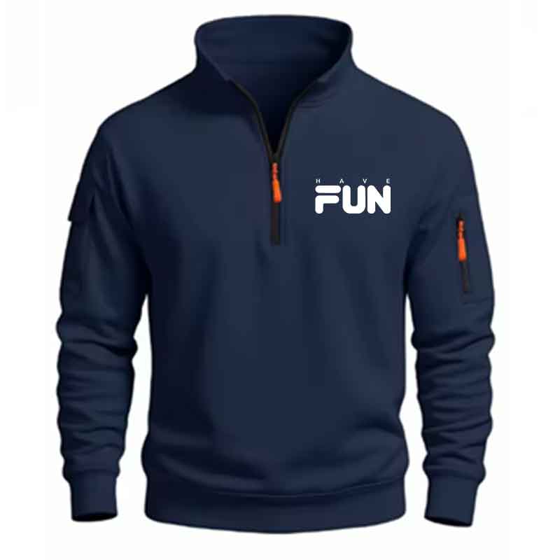 Sweat-shirt homme à fermeture  - Mens Fashion Quarter Zip avis et prix