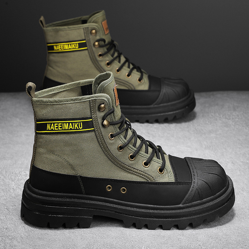 Hommes toile bottes mode haut  - Men'S Fashion Footwear avis et prix