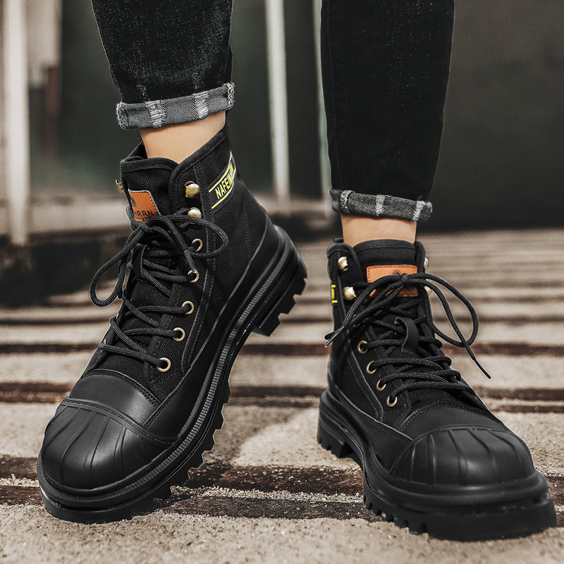 Hommes toile bottes mode haut  - Men'S Fashion Footwear avis et prix