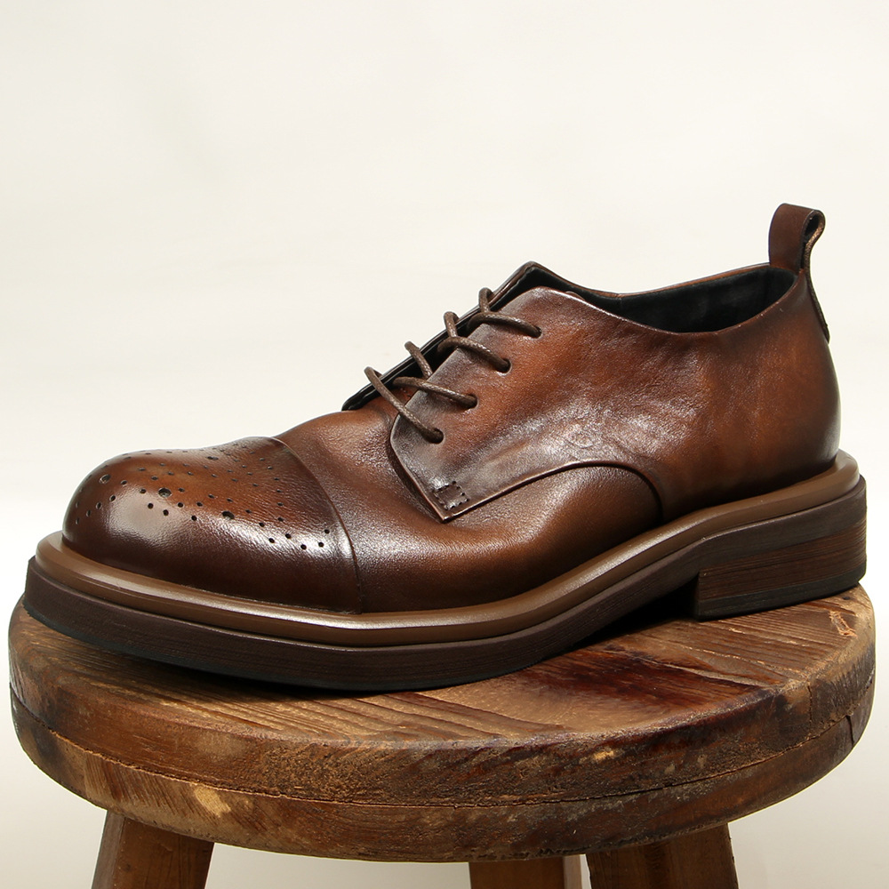 Top qualité en cuir véritable  - Oxford Shoes Brogue avis et prix