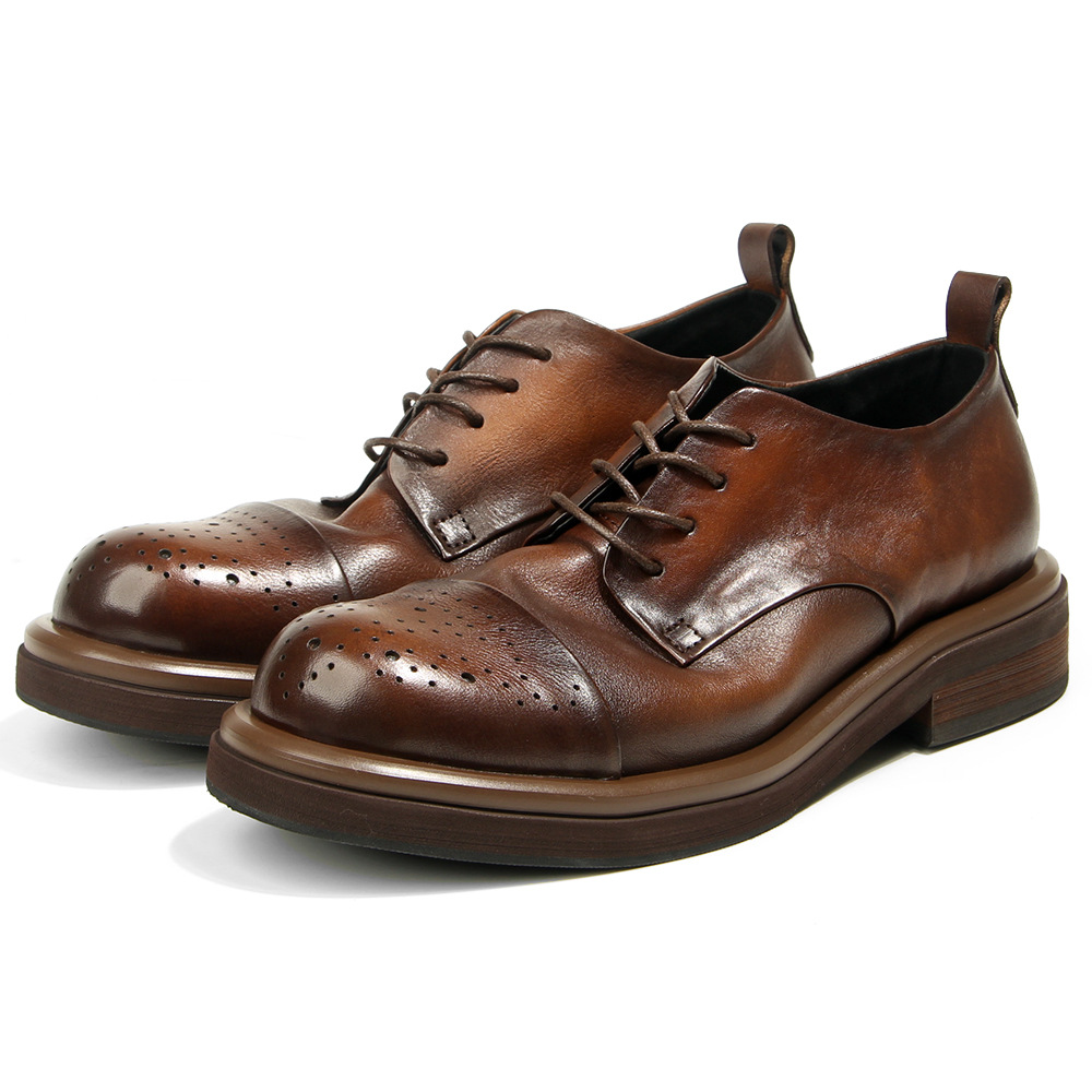Top qualité en cuir véritable  - Oxford Shoes Brogue avis et prix