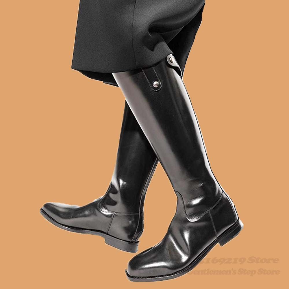 Bottes de chevalier en cuir vé - Mens Fashion Autumn 2025 avis et prix