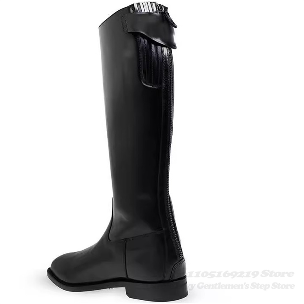 Bottes de chevalier en cuir vé - Mens Fashion Autumn 2025 avis et prix