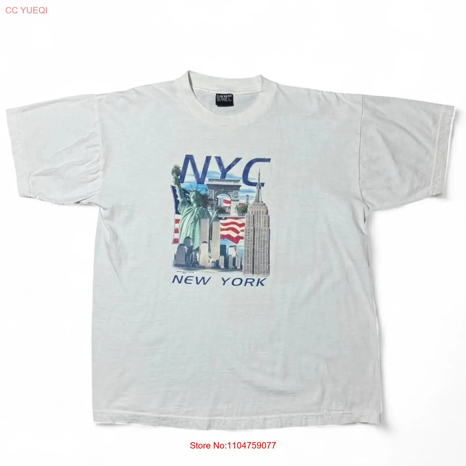 T-shirt vintage Y2K Souvenir d - York Men'S Fashion avis et prix