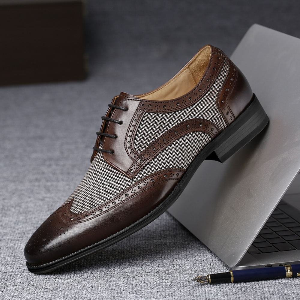 Oxford-Mocassins Plats en Cuir - Oxford Shoes Brogue avis et prix