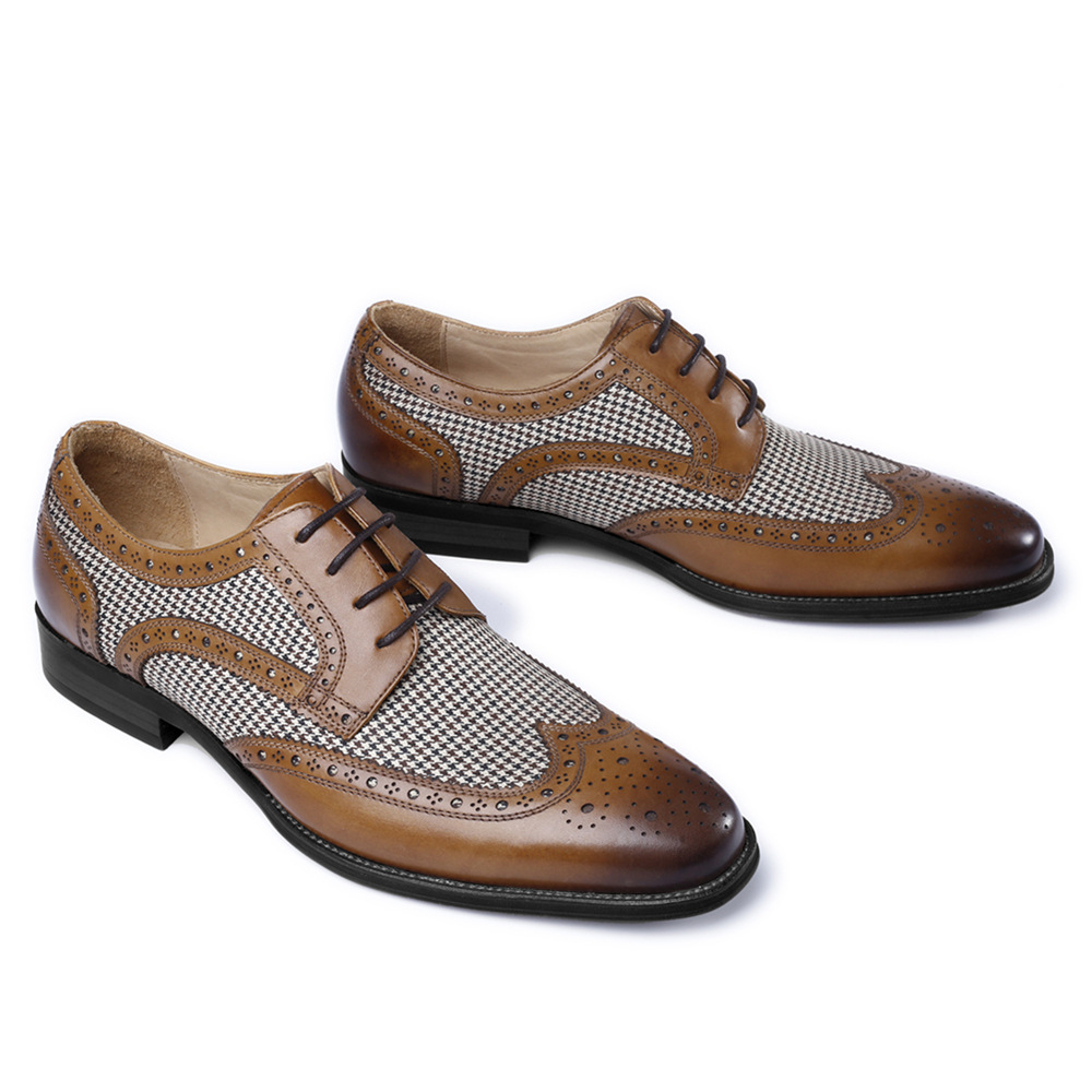 Oxford-Mocassins Plats en Cuir - Oxford Shoes Brogue avis et prix